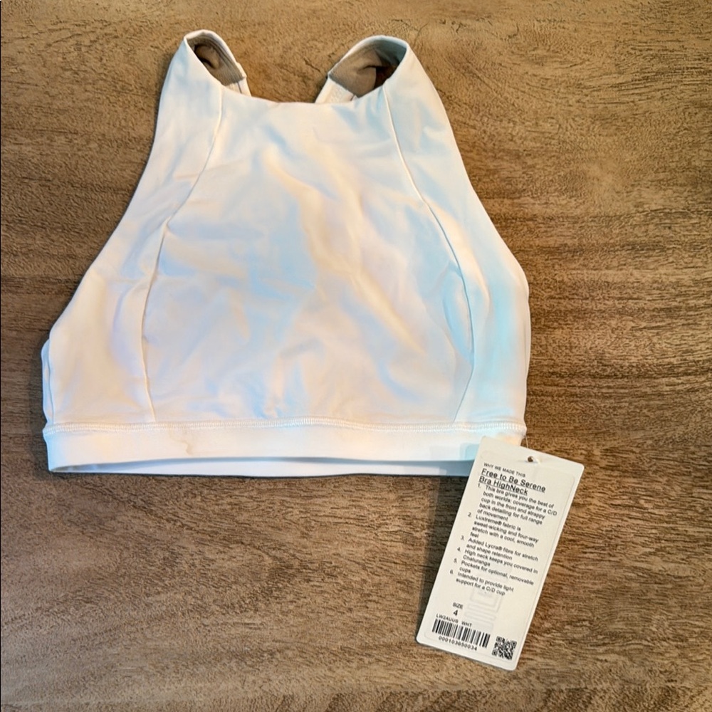 Lululemon Athletica White High-Neck Bra